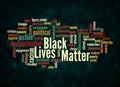 Word Cloud with BLACK LIVES MATTER concept create with text only Royalty Free Stock Photo