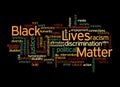 Word Cloud with BLACK LIVES MATTER concept, isolated on a black background Royalty Free Stock Photo