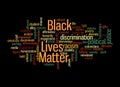 Word Cloud with BLACK LIVES MATTER concept, isolated on a black background Royalty Free Stock Photo