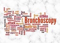 Word Cloud with BRONCHOSCOPY concept create with text only Royalty Free Stock Photo