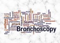 Word Cloud with BRONCHOSCOPY concept create with text only Royalty Free Stock Photo