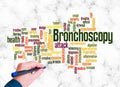 Word Cloud with BRONCHOSCOPY concept create with text only Royalty Free Stock Photo