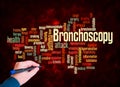 Word Cloud with BRONCHOSCOPY concept create with text only Royalty Free Stock Photo