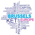 word cloud brussels Royalty Free Stock Photo