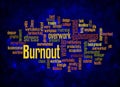 Word Cloud with BURNOUT concept create with text only