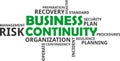 Word cloud - business continuity