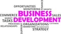 Word cloud - business development Royalty Free Stock Photo
