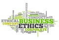 Word Cloud Business Ethics Royalty Free Stock Photo