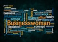 Word Cloud with BUSINESSWOMAN concept create with text only Royalty Free Stock Photo