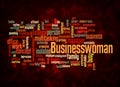 Word Cloud with BUSINESSWOMAN concept create with text only Royalty Free Stock Photo