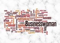 Word Cloud with BUSINESSWOMAN concept create with text only Royalty Free Stock Photo