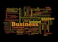 Word Cloud with BUSYNESS concept, isolated on a black background