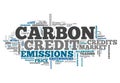 Word Cloud Carbon Credit Royalty Free Stock Photo