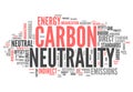 Word Cloud Carbon Neutrality