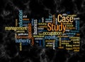Word Cloud with CASE STUDY concept create with text only Royalty Free Stock Photo