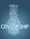 Word Cloud Censorship Royalty Free Stock Photo