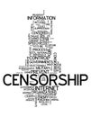 Word Cloud Censorship Royalty Free Stock Photo