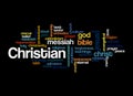 Word Cloud with CHRISTIAN concept create with text only