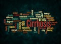 Word Cloud with CIRRHOSIS concept create with text only