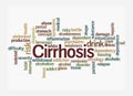 Word Cloud with CIRRHOSIS concept, isolated on a white background