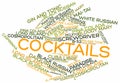 Word cloud for Cocktails Royalty Free Stock Photo