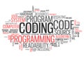 Word Cloud Coding Royalty Free Stock Photo
