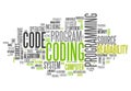Word Cloud Coding Royalty Free Stock Photo