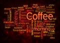 Word Cloud with COFFEE concept create with text only