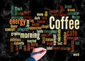 Word Cloud with COFFEE concept create with text only