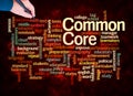 Word Cloud with COMMON CORE concept create with text only Royalty Free Stock Photo
