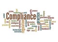 Word Cloud with COMPLIANCE concept Royalty Free Stock Photo