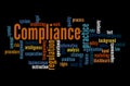 Word Cloud with COMPLIANCE concept Royalty Free Stock Photo