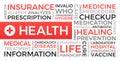 Health, insurance, medical - Word Cloud