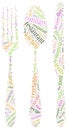 Word cloud concept healthy cooking in restaurant related Royalty Free Stock Photo