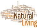 Natural Living word cloud Royalty Free Stock Photo