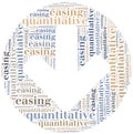 Word cloud concept related to quantitative easing Royalty Free Stock Photo