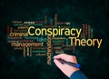 Word Cloud with CONSPIRACY THEORY concept create with text only Royalty Free Stock Photo