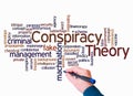 Word Cloud with CONSPIRACY THEORY concept create with text only Royalty Free Stock Photo