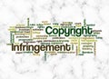 Word Cloud with COPYRIGHT INFRINGEMENT concept create with text only