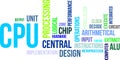 Word cloud - cpu Royalty Free Stock Photo