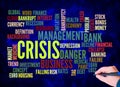 Word Cloud with CRISIS concept create with text only Royalty Free Stock Photo