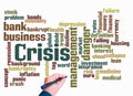 Word Cloud with CRISIS concept create with text only Royalty Free Stock Photo