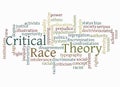 Word Cloud with Critical Race Theory concept create with text only Royalty Free Stock Photo