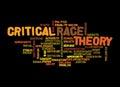 Word Cloud with Critical Race Theory concept, isolated on a black background Royalty Free Stock Photo