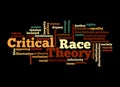 Word Cloud with Critical Race Theory concept, isolated on a black background Royalty Free Stock Photo