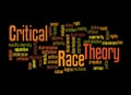 Word Cloud with Critical Race Theory concept, isolated on a black background Royalty Free Stock Photo