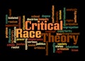Word Cloud with Critical Race Theory concept, isolated on a black background Royalty Free Stock Photo