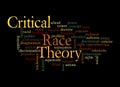 Word Cloud with Critical Race Theory concept, isolated on a black background Royalty Free Stock Photo