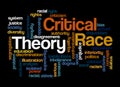 Word Cloud with Critical Race Theory concept, isolated on a black background Royalty Free Stock Photo