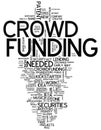 Word Cloud Crowd Funding Royalty Free Stock Photo